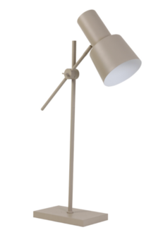 Light&amp;Living bureaulamp 25x15x68-82 cm PRESTON mat zand