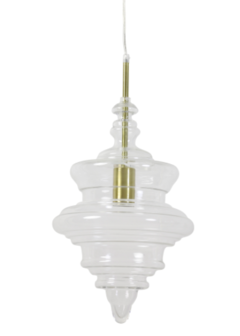 Light&amp;Living hanglamp &Oslash;26x40 cm RIVNE glas transparant