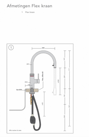  Quooker Flex Combi+ RVS 7 liter 