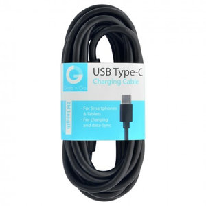 laad+datakabel USB-A(M) - USB-C(M) 2m zwart