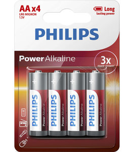 batterij Power Alkaline AA 4 stuks