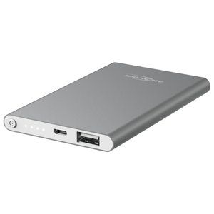 portable powerbank zilver 4000mAh 1xUSB-A