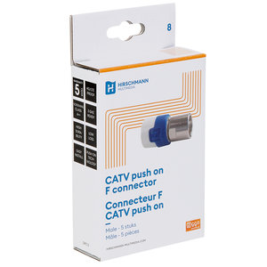 CATV push on quick fix f-connector male 5st.