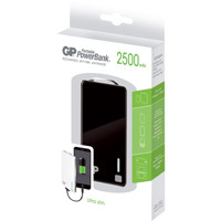 portable powerbank 2500mAh zwart