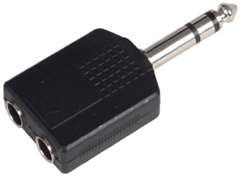 klink adapter 2x6.3(F)-6.3(M) stereo