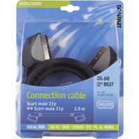 aansluitkabel Scart 21p(M)-(M) 2.5m