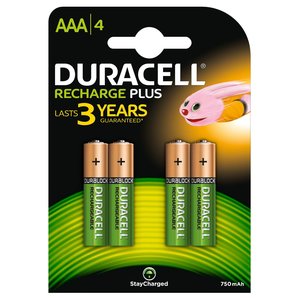 oplaadbare batterij plus AAA 750mAh 4st.