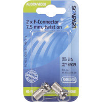 F-connector 7.5mm(M) 2 stuks