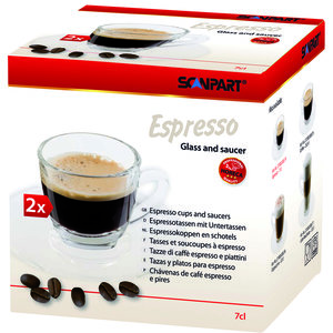 espresso kop en schotel 2x7cl