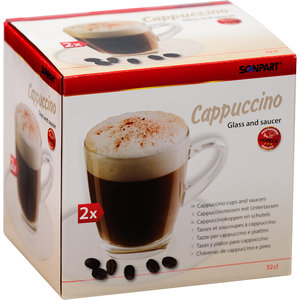 cappuccino kop en schotel 2x32cl