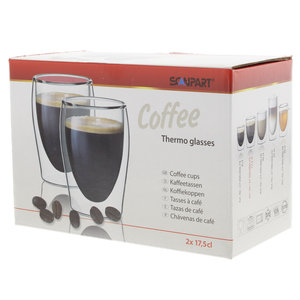 koffie thermo glazen 2x17,5cl