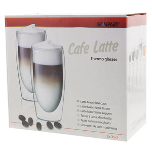 cafe latte thermo glazen 2x35cl