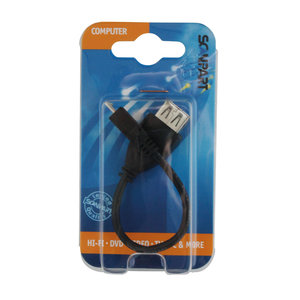 OTG kabel on-the-go micro USB(M) - USB(M) 15cm