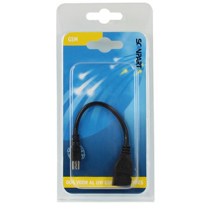 OTG kabel on-the-go micro USB 15cm