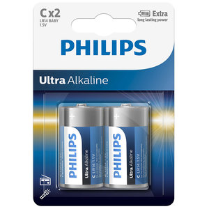 batterij alkaline ultra C 2 stuks