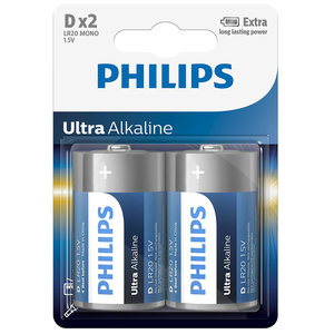 batterij alkaline ultra D 2 stuks