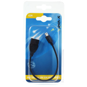 OTG kabel on-the-go mini USB 15cm