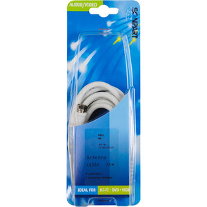 aansluitkabel F-connector (M)-(M) 2,5m wit